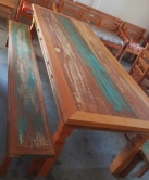 Mesa 2,50 x 1 com bancos co d 140