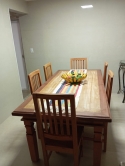 Jogo de mesa com 6 cadeiras   2 x 1 m cod 129